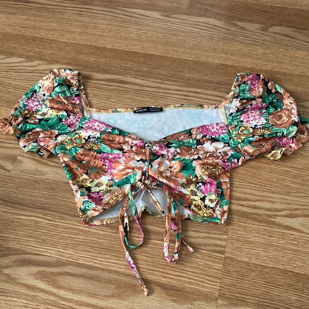 Floral crop top from shein
